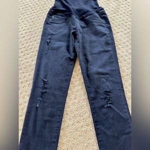 Black ripped pregnancy jeans AG brand